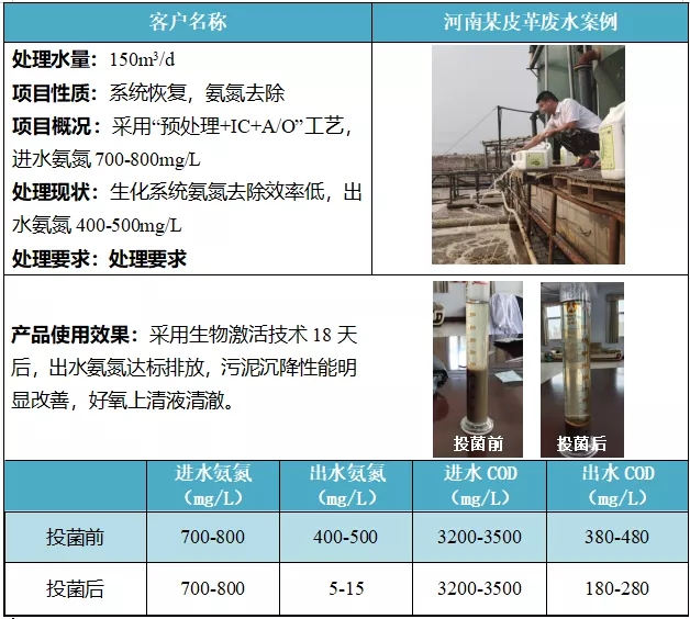 某皮革廢水氨氮處理案例1500方